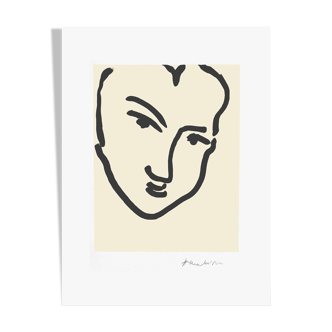 "Nadia au visage penché" 1994 lithographie