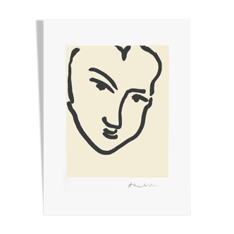 Henri matisse "nadia with the leaning face" 1994 lithograph