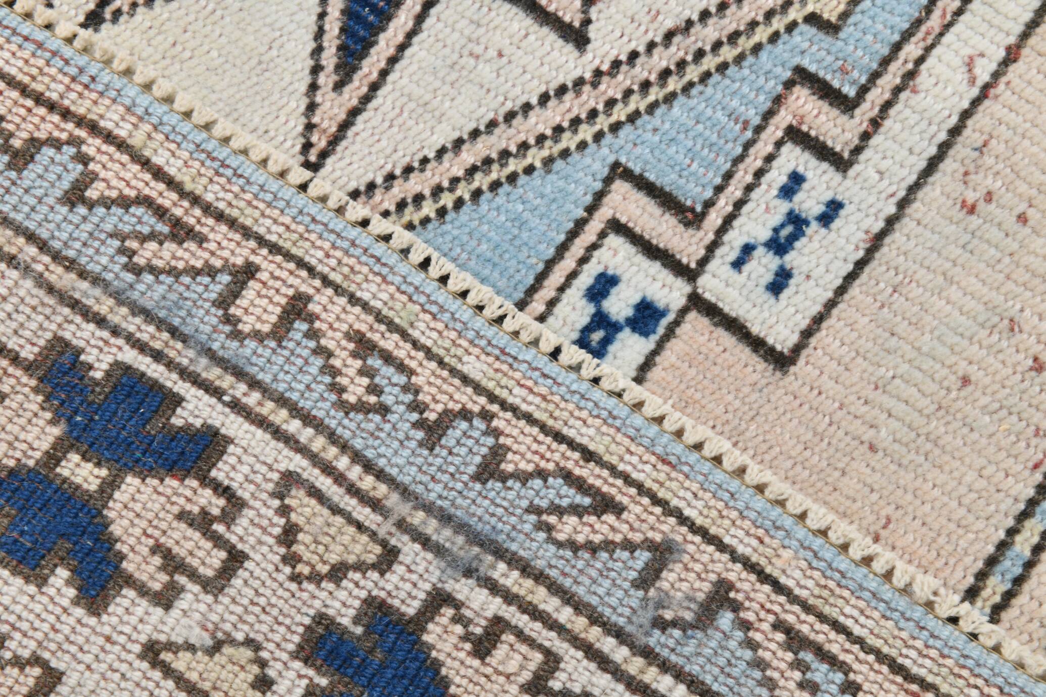 6x7 Navy Blue Cream Oriental Persian Rug, 178x225Cm