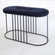 Navy velvet bench