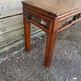 Asian low console in natural wood