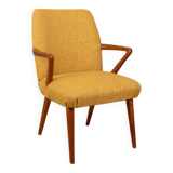 60s vintage armchair in yellow fabric Italian design