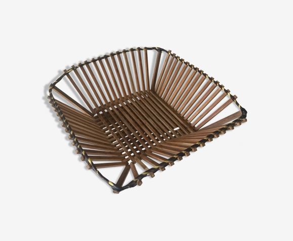 Corbeille bambou vintage années 60