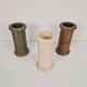 Vintage Scandinavian Ribbed Cylinder Vases, 1960s, Set of 3