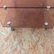Pair of vintage smoked plexiglass bedside tables or accent furniture.