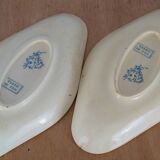 Set of two raviers or old iron soap dish