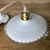 Vintage opaline pendant lamp