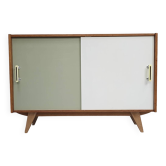 U-452 Green and White Sideboard by Jiri Jiroutek for Interier Praha 1960