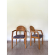 Set of solid wood armchairs and chairs by Dylund, 1970
