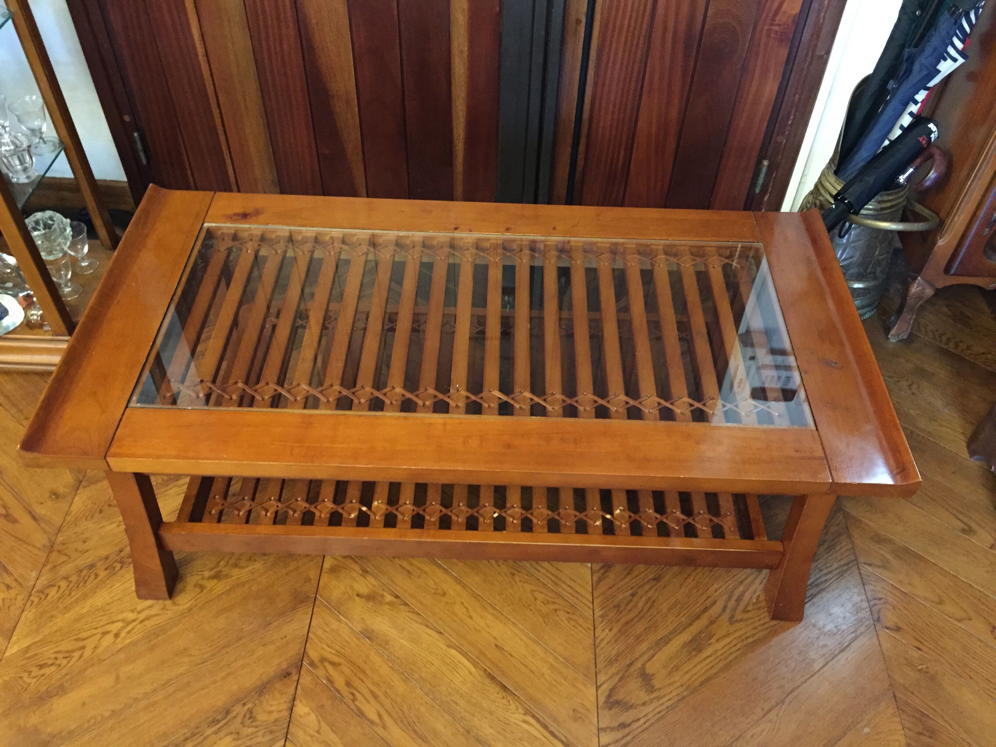 Exotic wooden Asian style coffee table