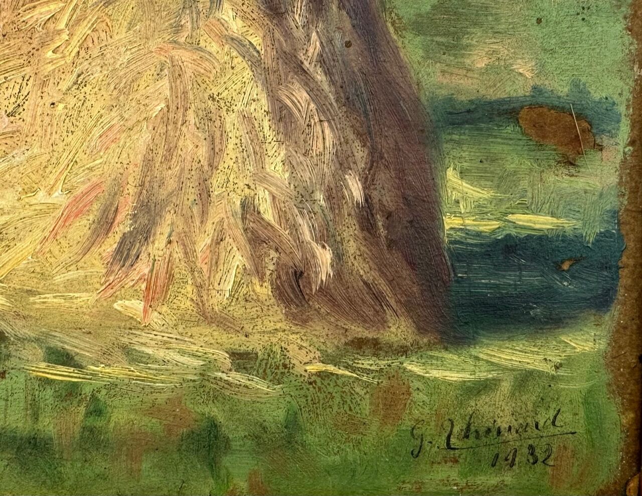 Oil painting “The Haystacks”