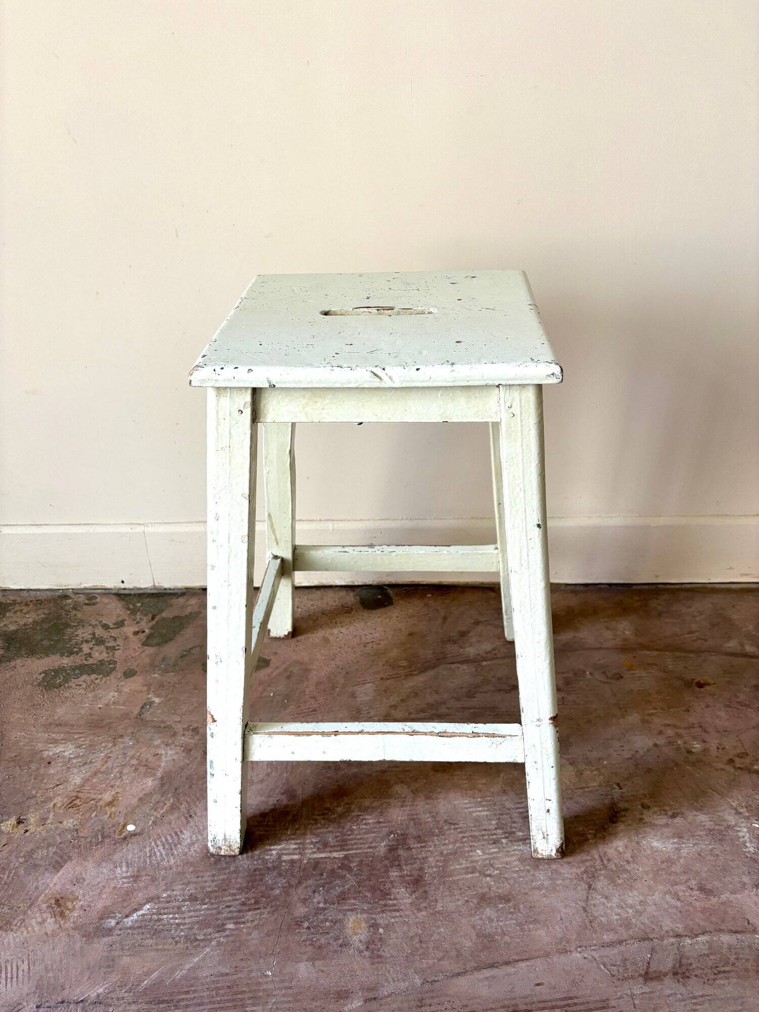 Water green wooden stool