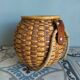 Wicker/rattan basket with handles
