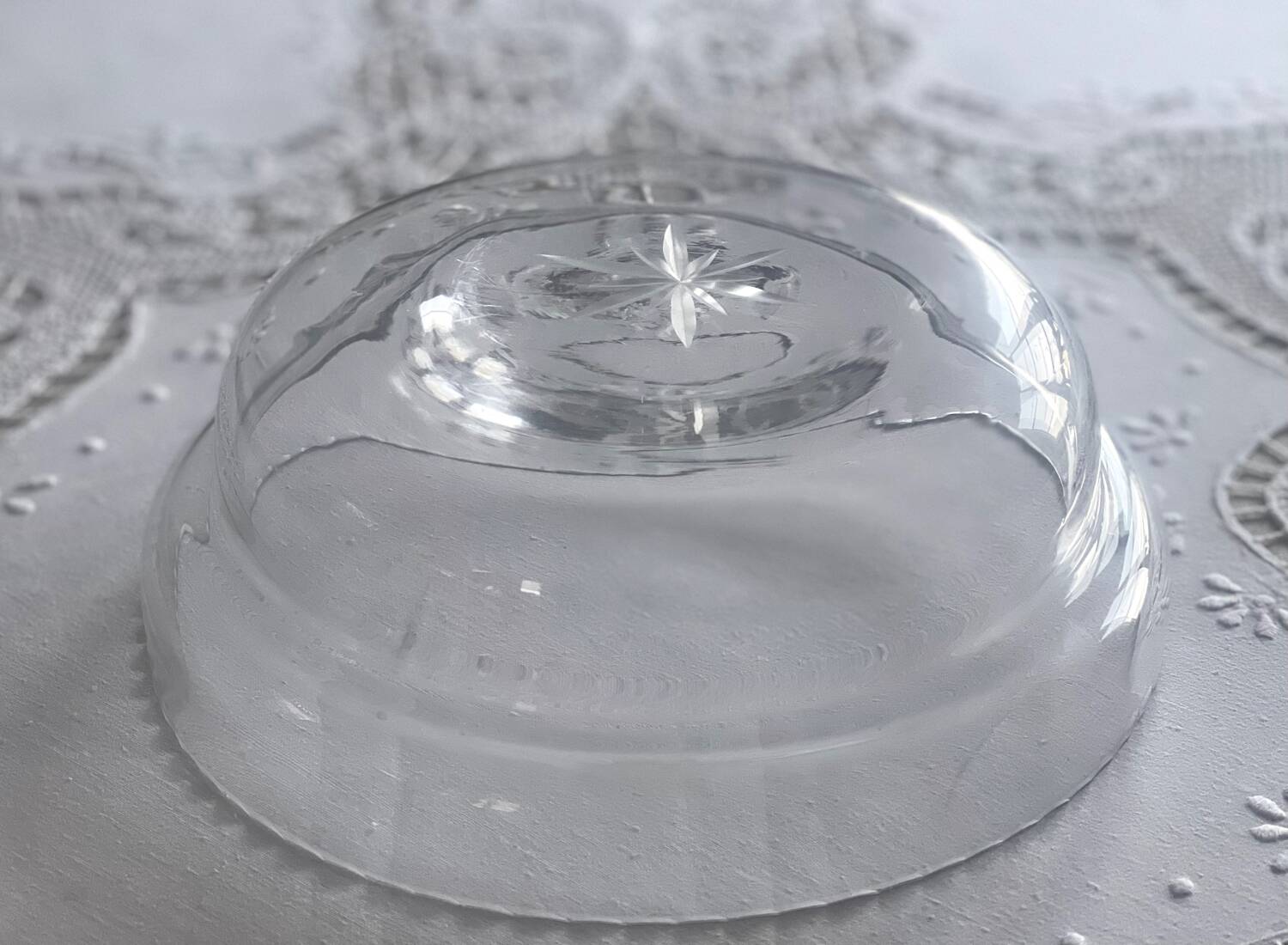 Coupe ancienne en verre et métal argenté