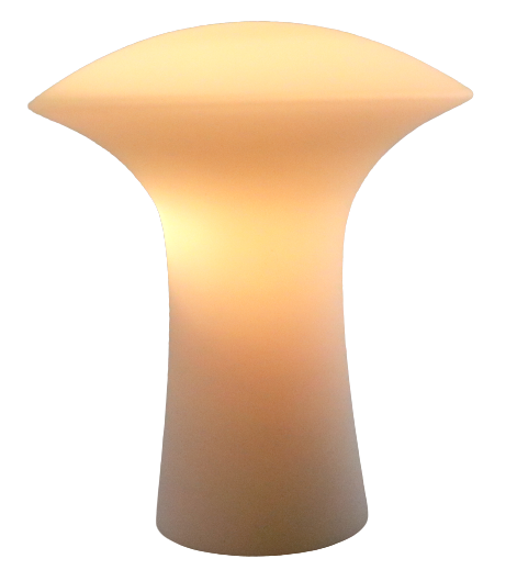 Milk glass mushroom lamp