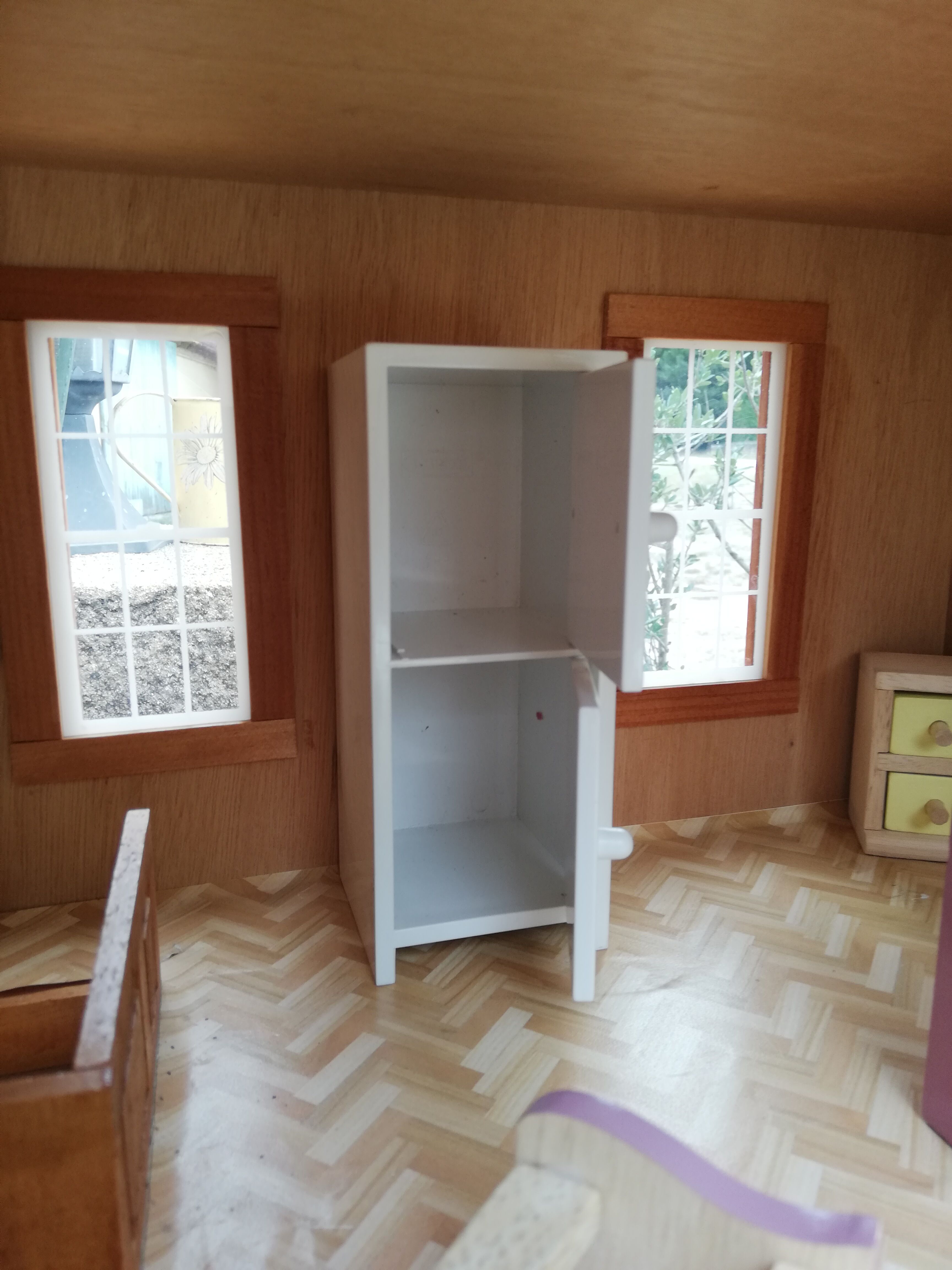 Vintage wooden dollhouse