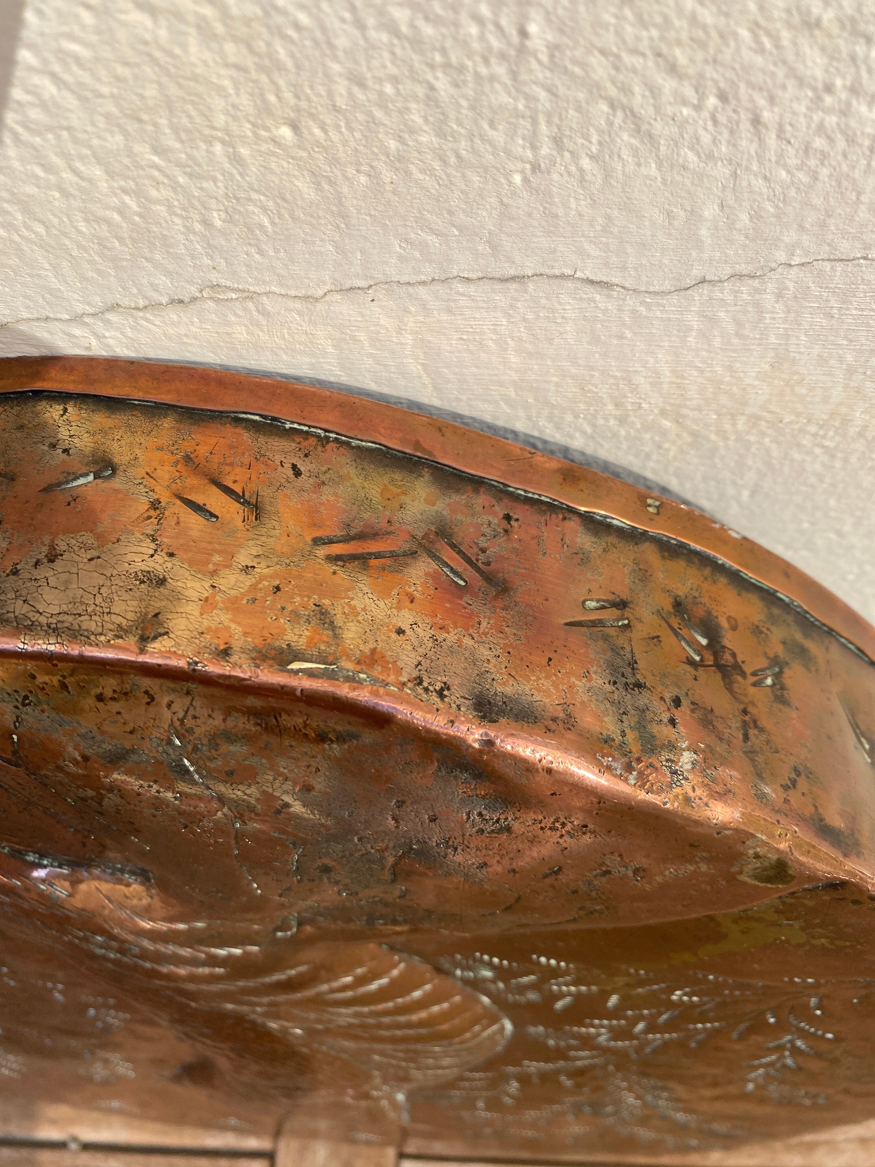 Copper mold used as decoration