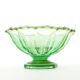 Bol à fruits, moderne du milieu du siècle, verre turquoise, Ząbkowice, Pologne, années 1950