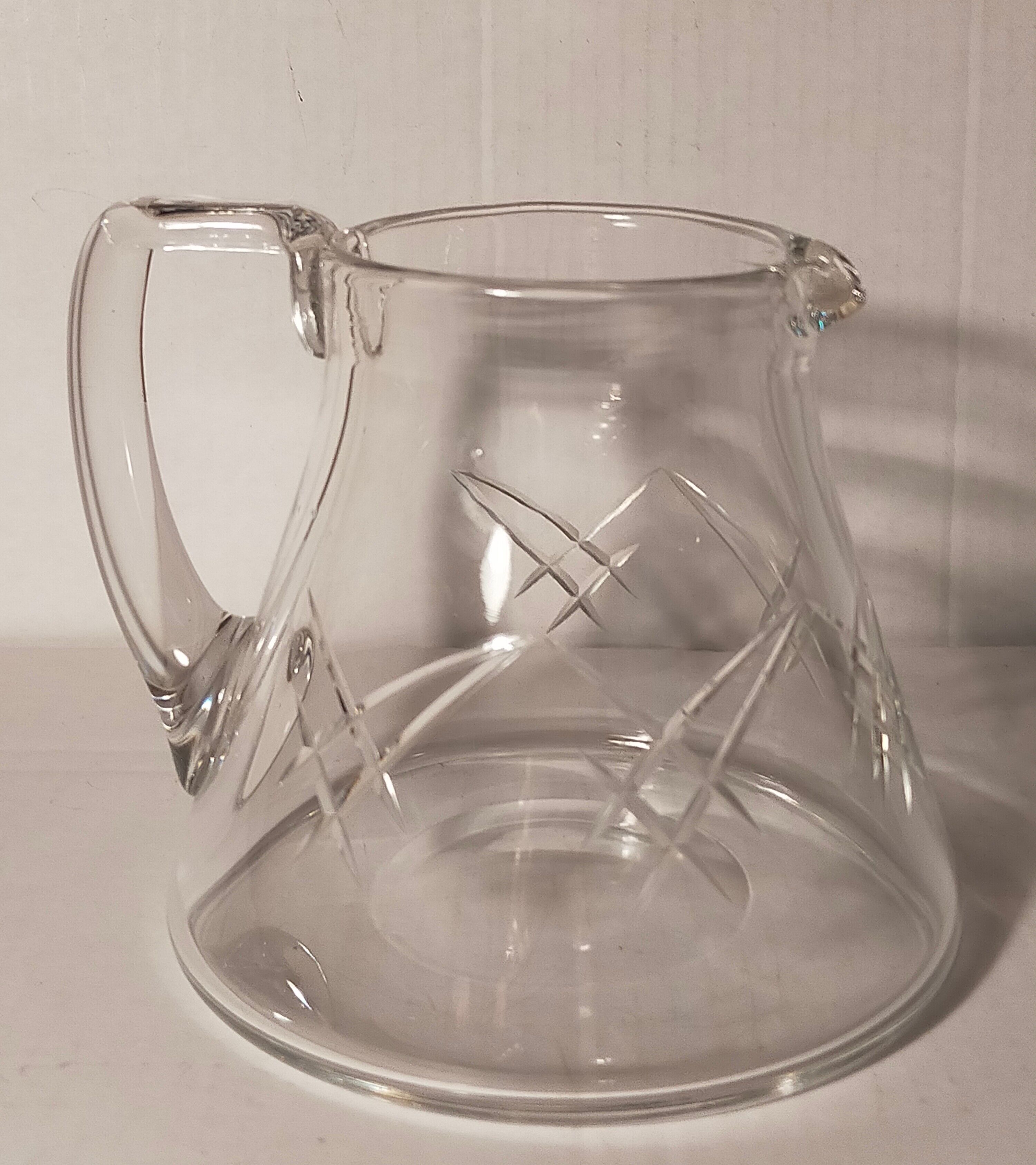 Crystal water pitcher early twentieth century