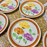 Set of 6 Anemone dessert plates from DIGOIN Sarreguemines