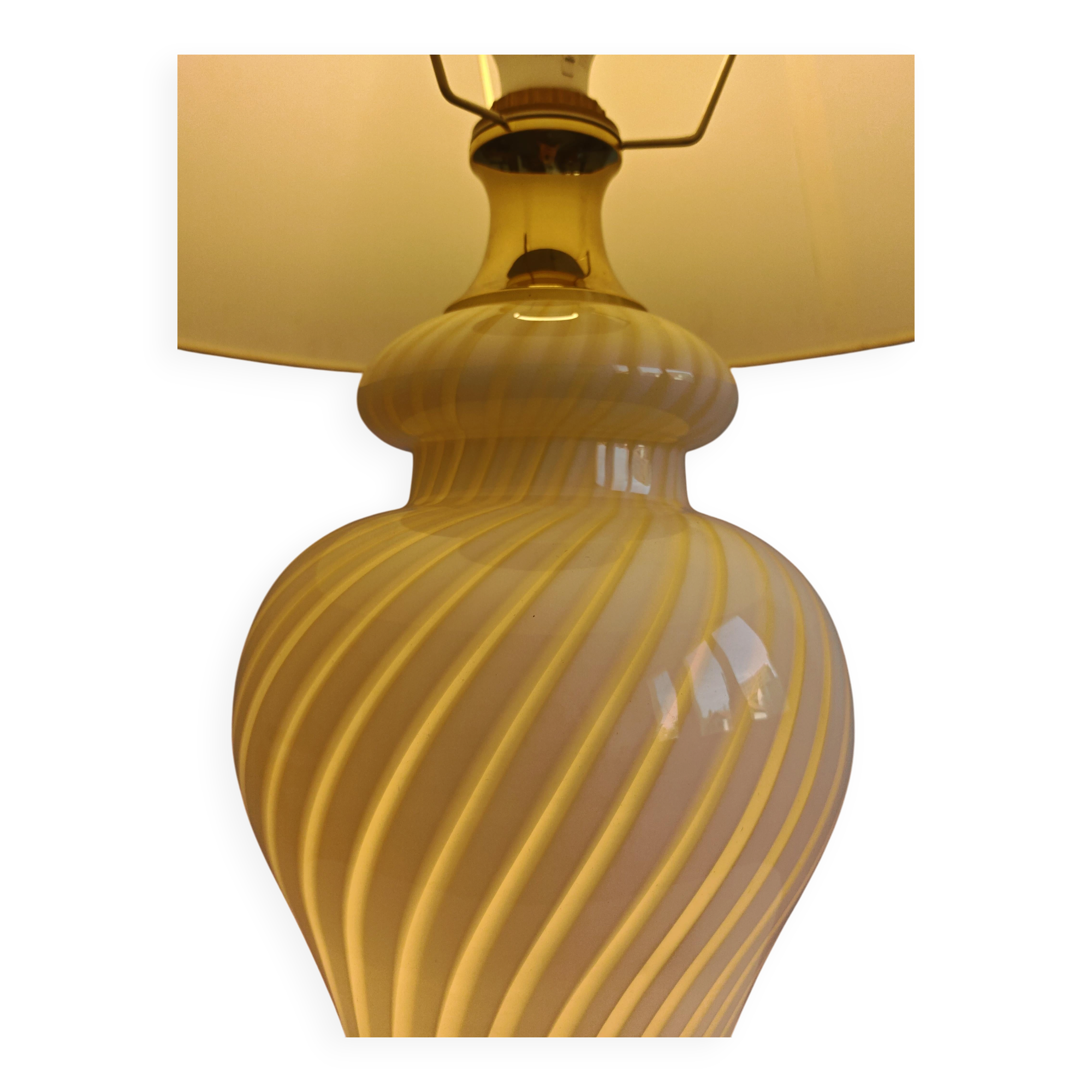 XL Mid Century Modern table lamp in Murano glass by Venini