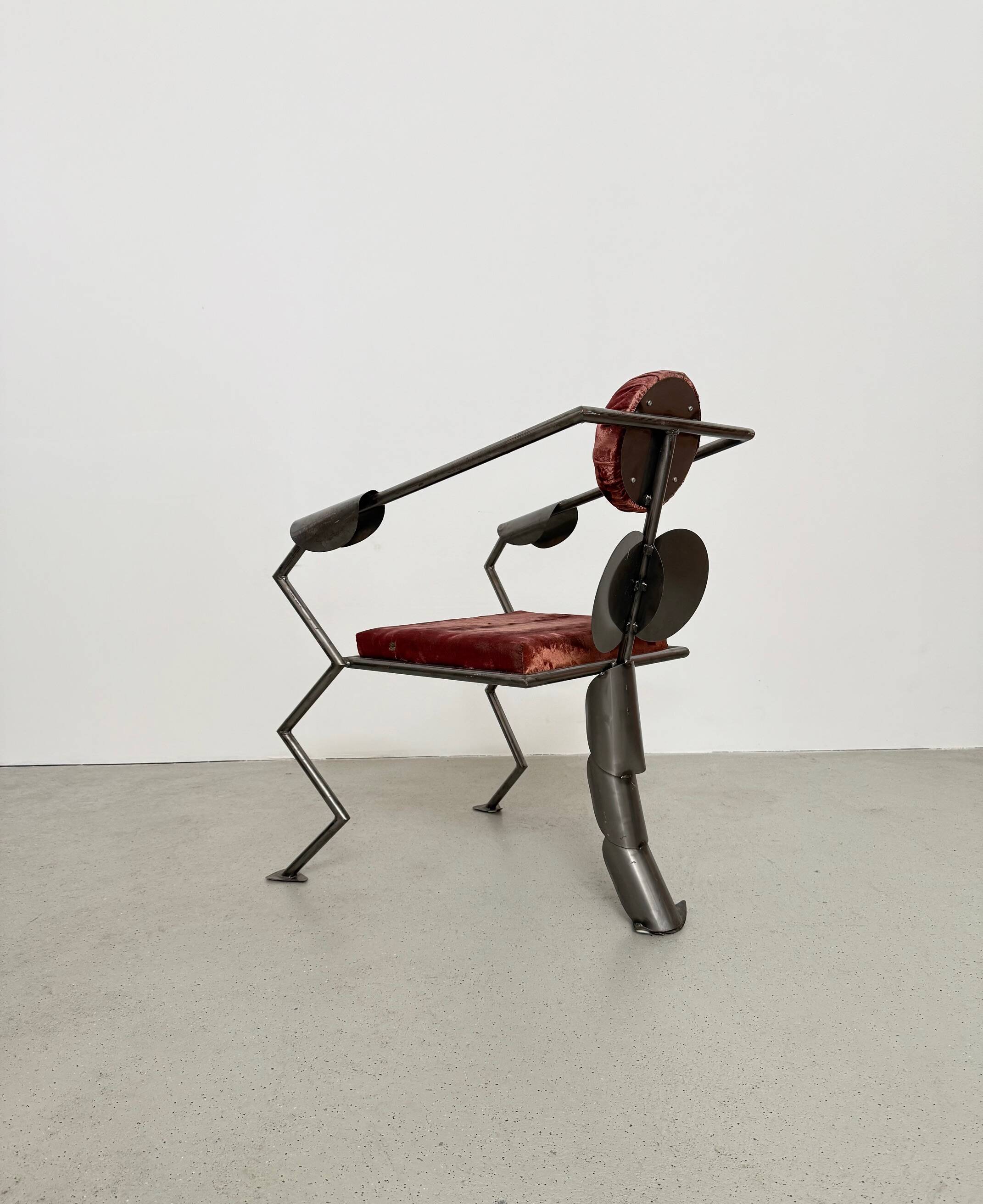 Metal Zoomorphic Brutalist Chair, Germany 1980s