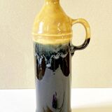 Enameled ceramic bottle with handle