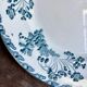 Round plate Longwy in blue ironstone, "Chartres" service.
