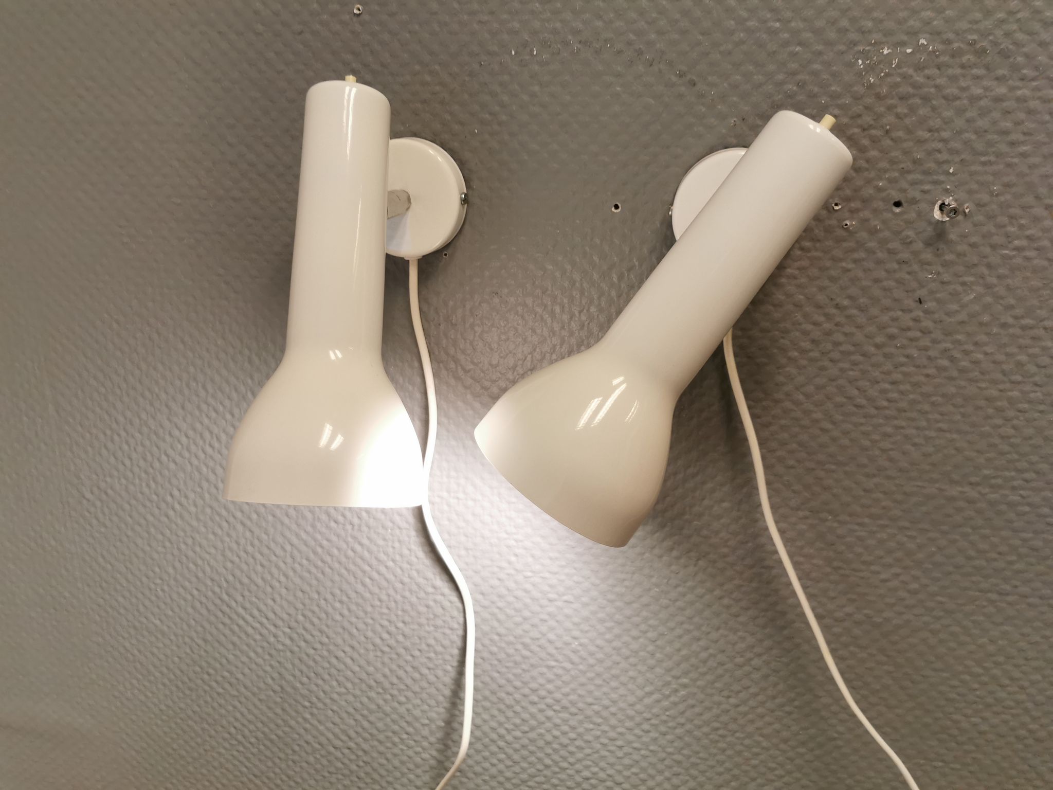 2 wall lamps, Schmidt's lampe design, Denmark early 1980s by Hans Schmidt