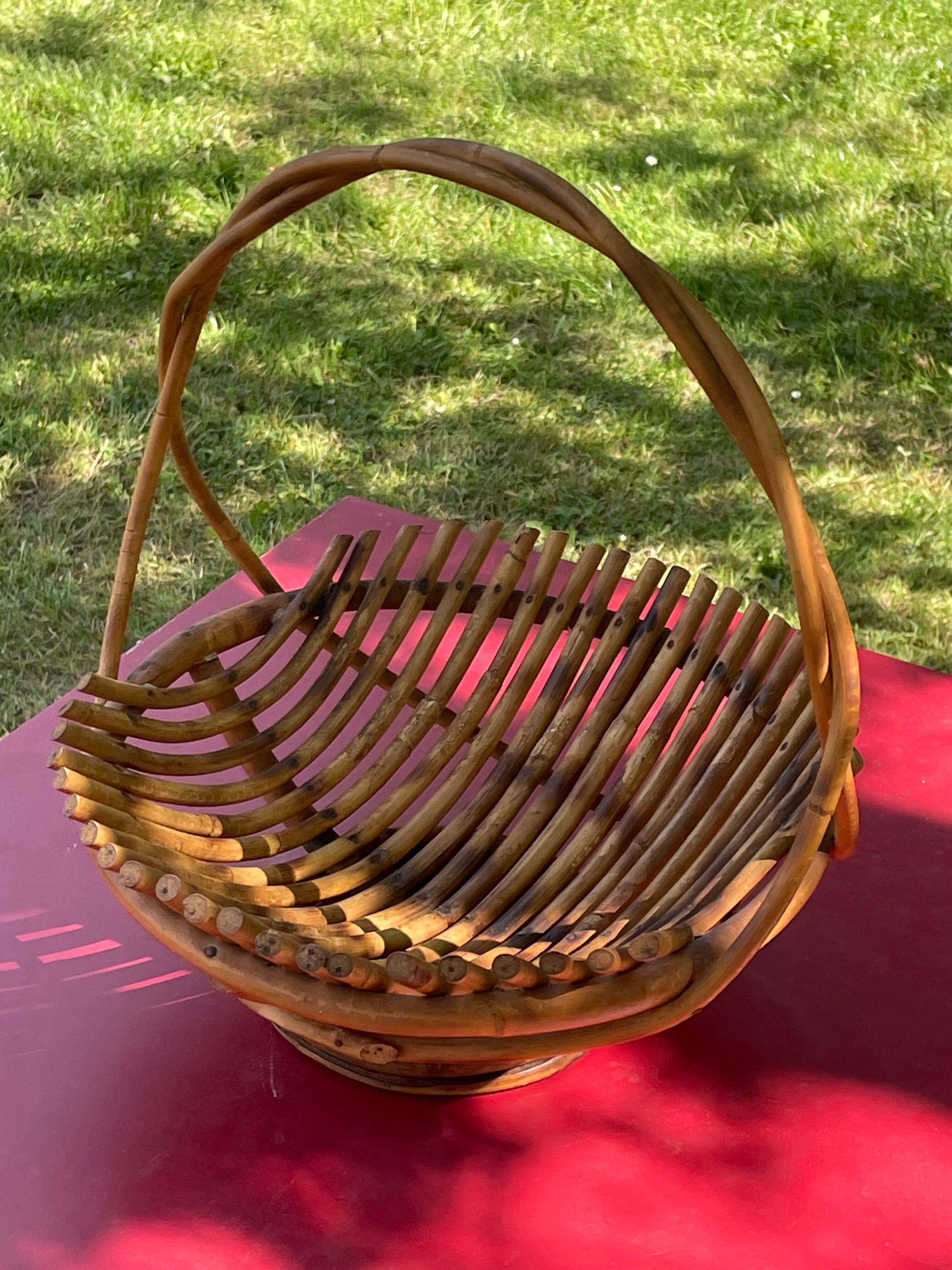Wooden fruit basket 70s