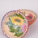 Clay bowls with floral decorations