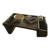 Wicker serving tray