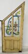20th-century fir and painted glass under-stair door