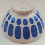 Old DIGOIN faceted blue bowl from the 1950s.