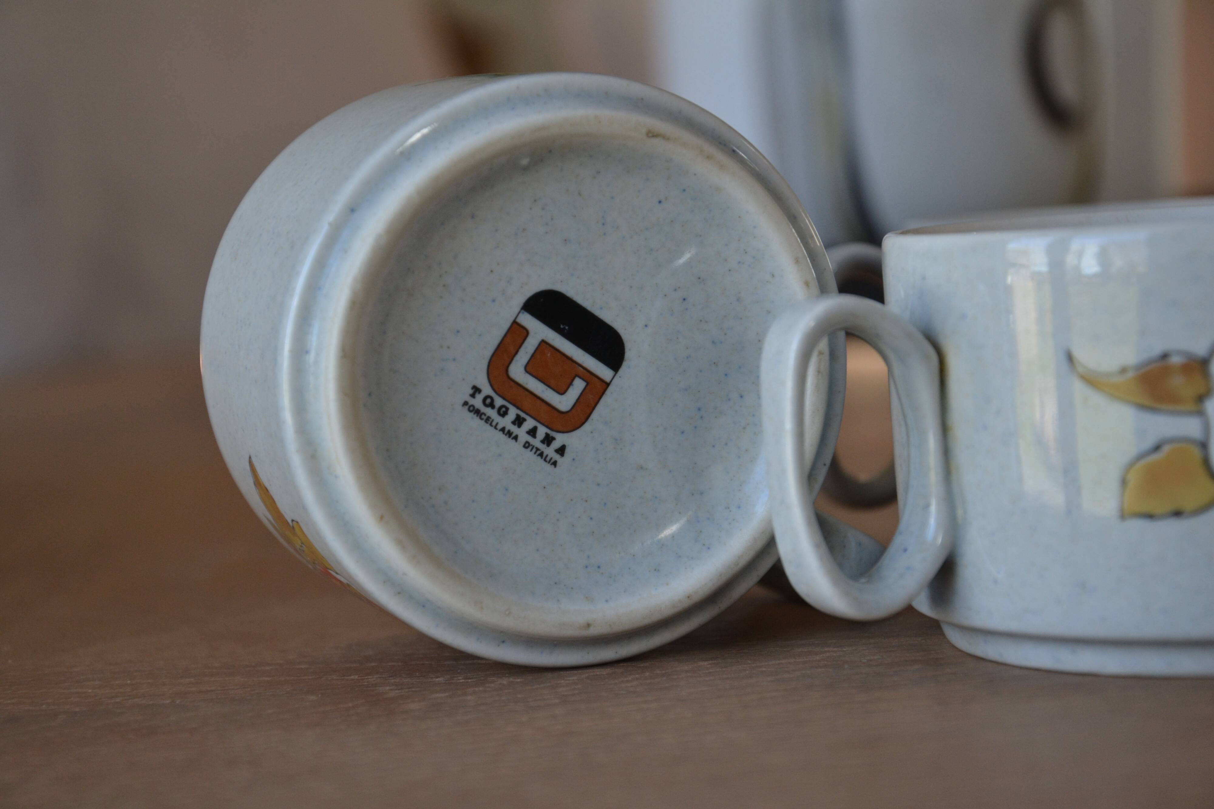 3 vintage Tognana cups