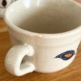 Set of 6 stoneware coffee cups from the 1970s.