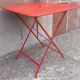 Folding bistro or garden table, made of metal. (Individually or in sets)