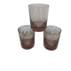 3 bubble glass water glasses
