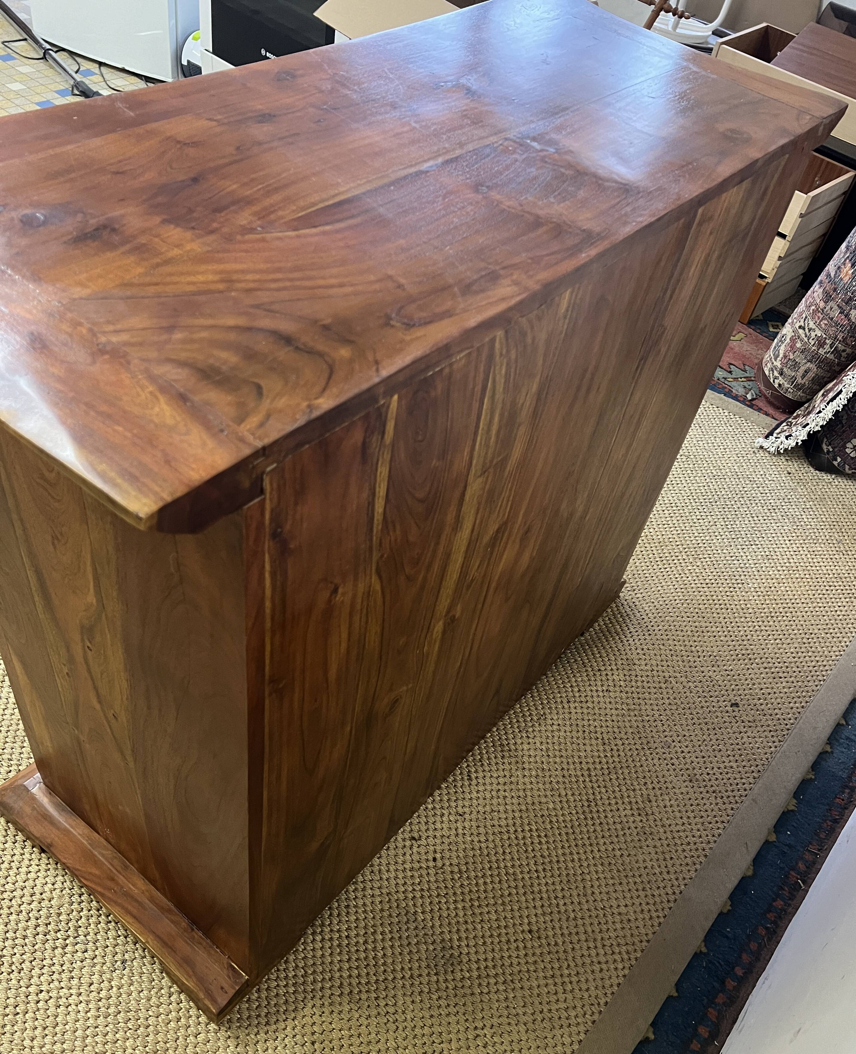 Solid acacia wood sideboard 4 doors, 2 drawers