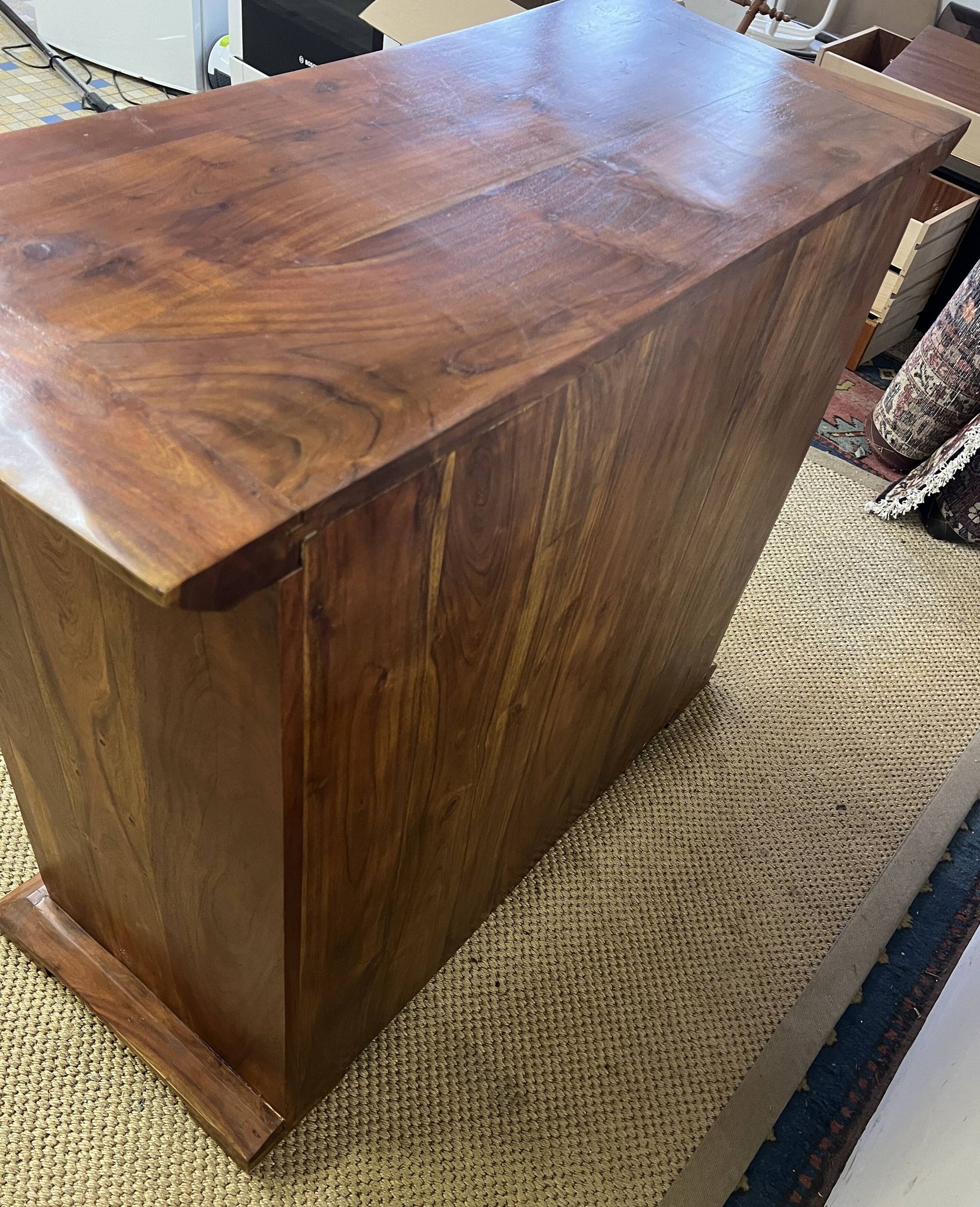 Solid acacia wood sideboard 4 doors, 2 drawers