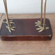 Couple of wading birds in brass on wooden base