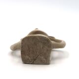 Moroccan sculpture in carved and engraved beige stone, 1970s.