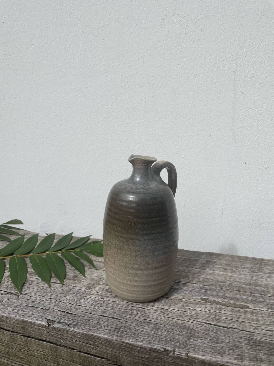 Beige ceramic vase signed Pierre Grau