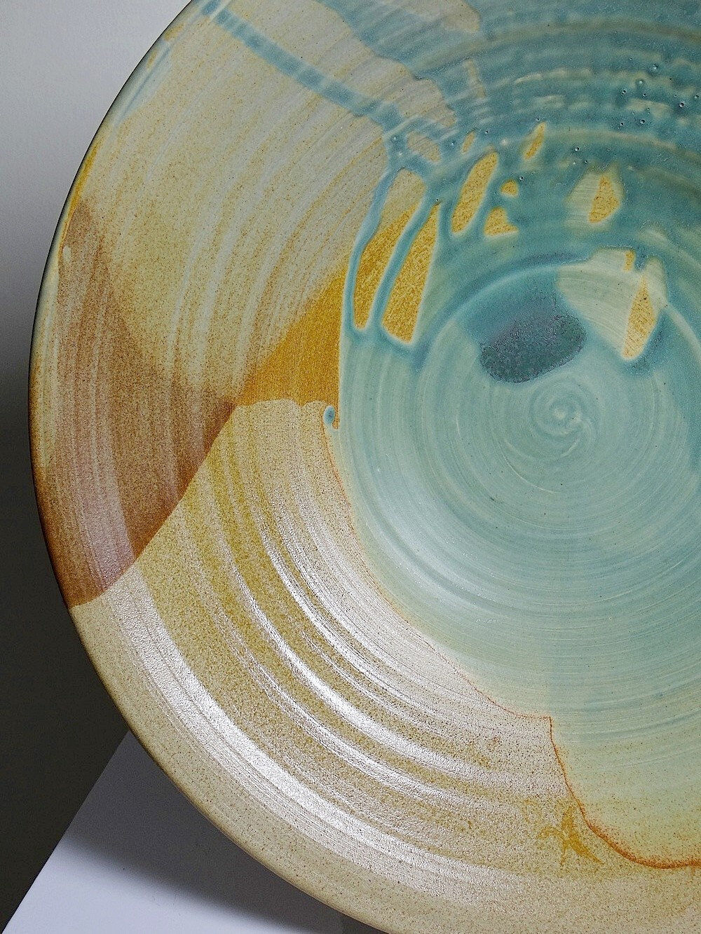 Very large fruit bowl Egbert Boonstra craftsmanship Netherlands vintage ceramics