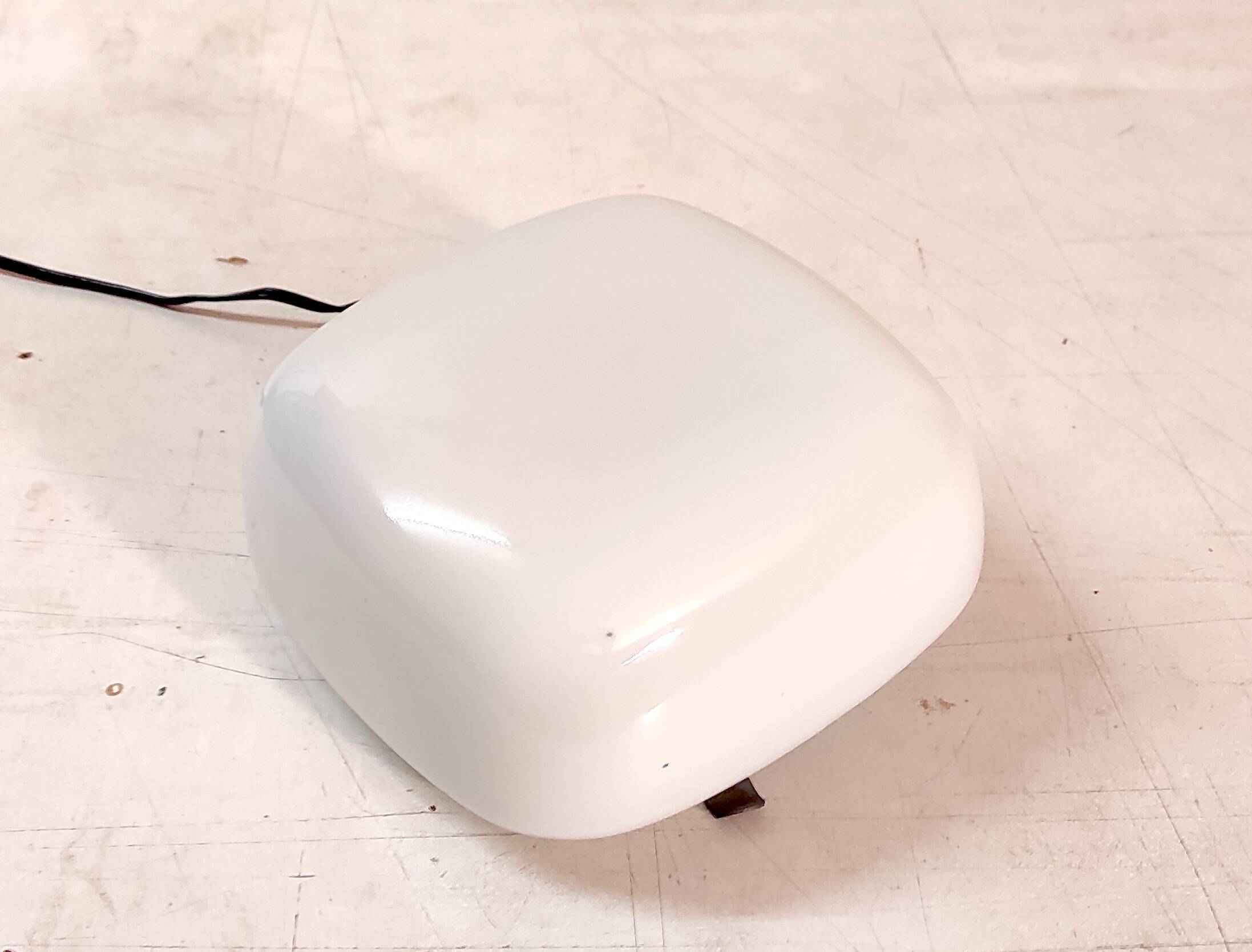 Ceiling light, square wall lamp in opaline, mid-20th century.