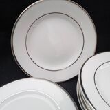 Vintage Vista Alegre Coimbra Dessert Plate Set of 6 Elegant Silver Rim