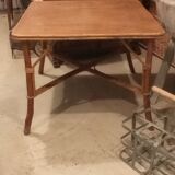 Old bamboo table 70 by 70