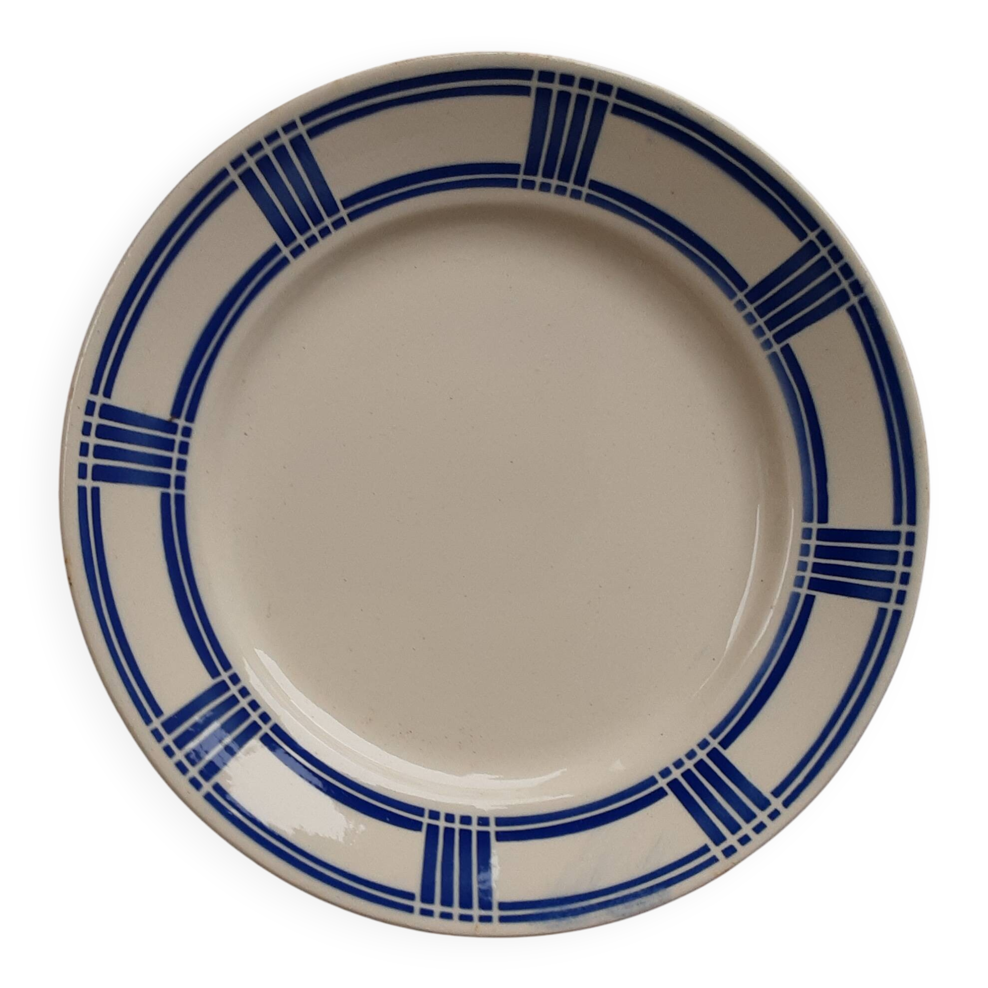 Lot de 3 assiettes vintage plates 23 cm en semi porcelaine badonviller
