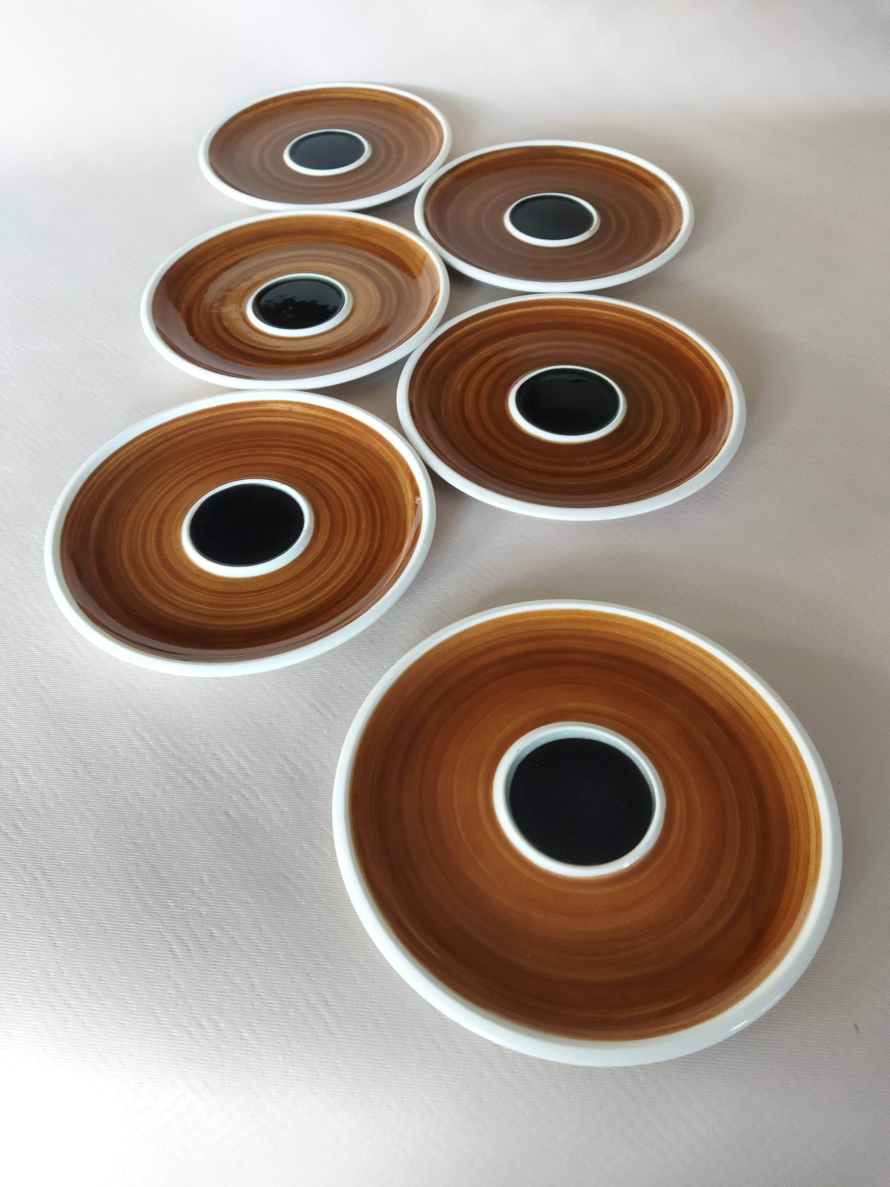 Lot de 6 soucoupes Kimono Boch La Louvière