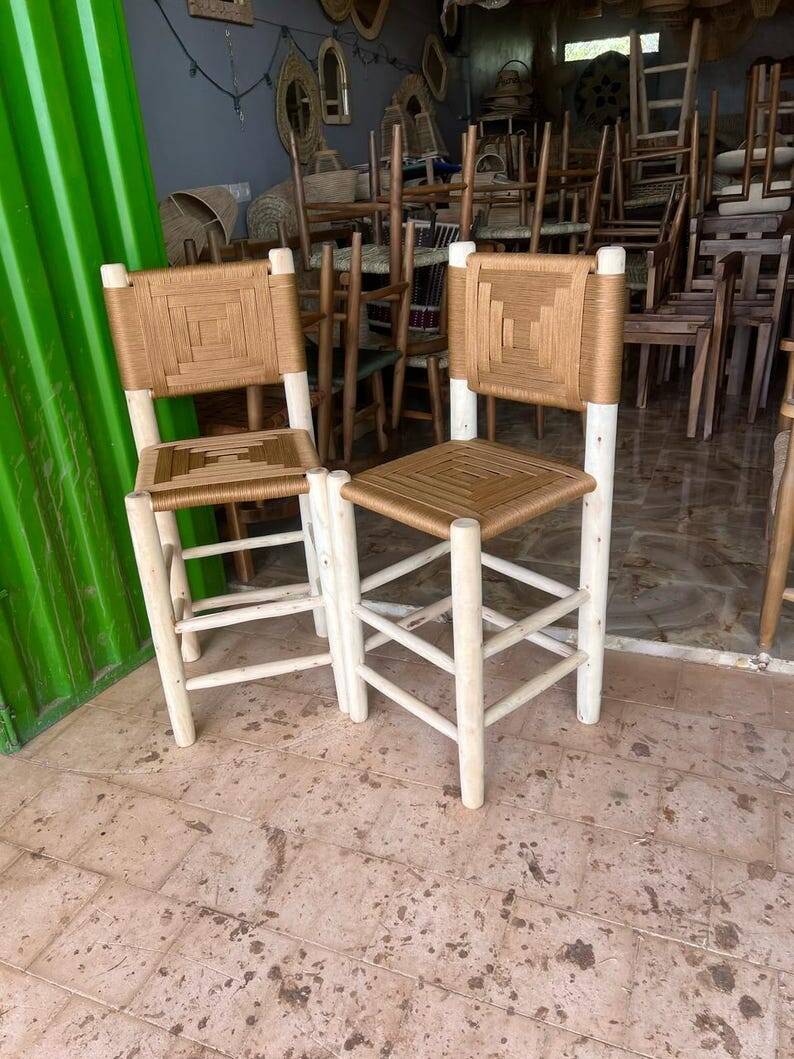 2 handmade craft stools 100cmx30cmx30cm